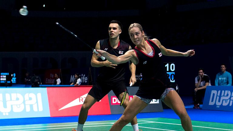 Chris Adcock and Gabrielle Adcock of England