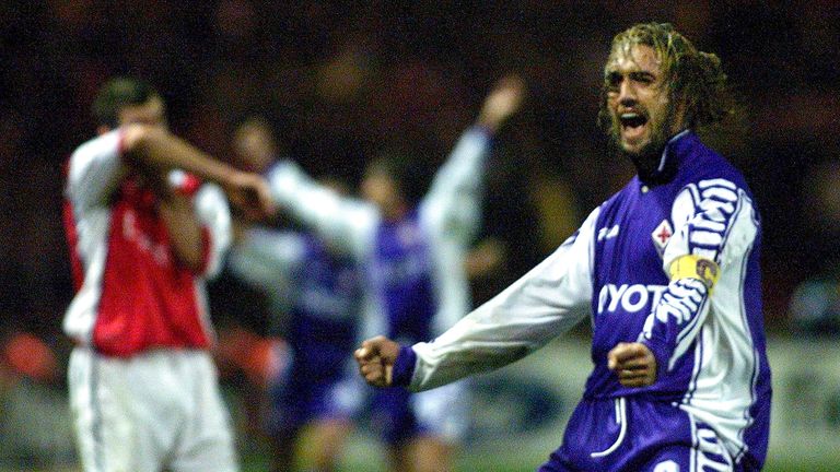 Gabriel Batistuta scored the winner for Fiorentina at Wembley in 1999