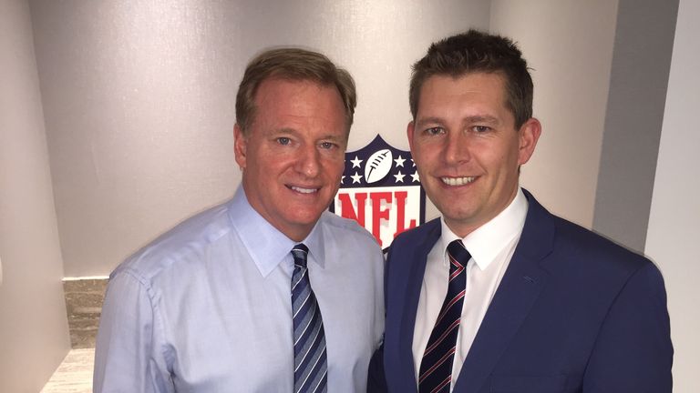 NFL Commissioner Roger Goodell with Richard Graves