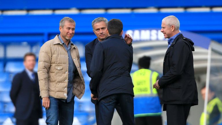 Roman Abramovich (left) is looking to appoint a permanent successor to Jose Mourinho