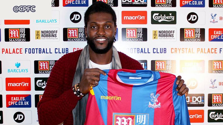 Emmanuel Adebayor signed for Crystal Palace
