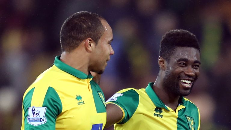 Alex Tettey (right) and Vadis Odjidja-Ofoe combined for the winning goal