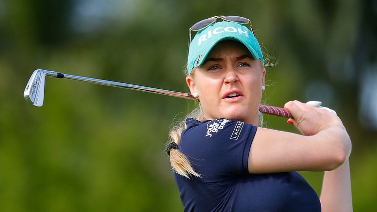 Charley Hull enjoyed a fine second round, finishing level with Megan Khang and Haru Nomura