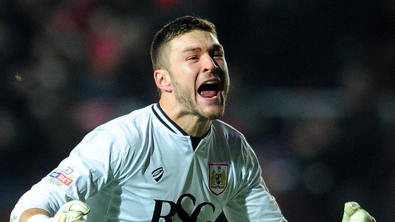 Richard O'Donnell celebrates Bristol City's goal