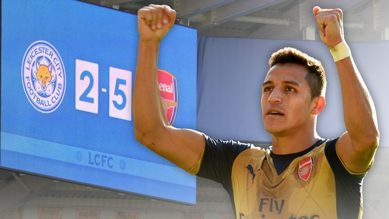 Alexis Sanchez scored his first Arsenal hat-trick against Leicester