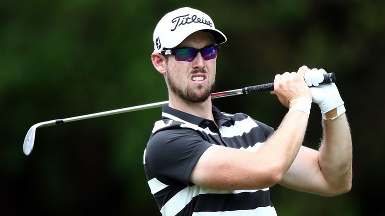 Nathan Holman saw his two-shot halfway lead disappear after a triple bogey at the last