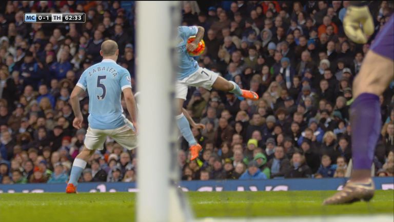 Spurs were awarded a penalty after Danny Rose's cross hit Raheem Sterling