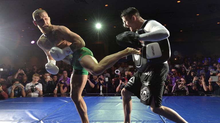 Owen Roddy (right) insists Conor McGregor can still fight in three weight divisions