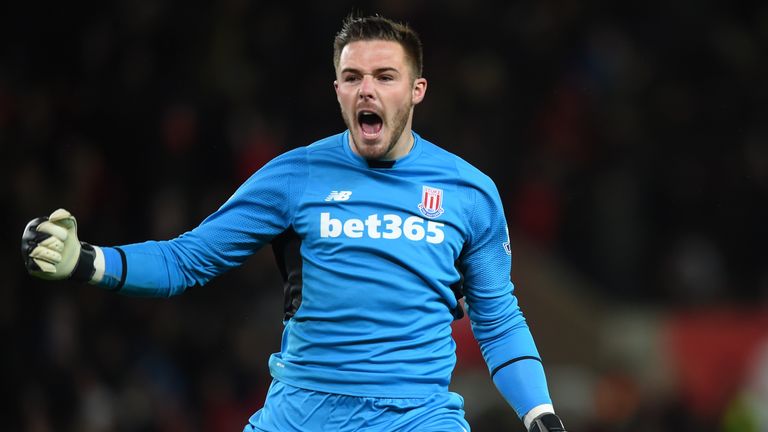 Jack Butland was superb in goal for Stoke until getting injured on England duty