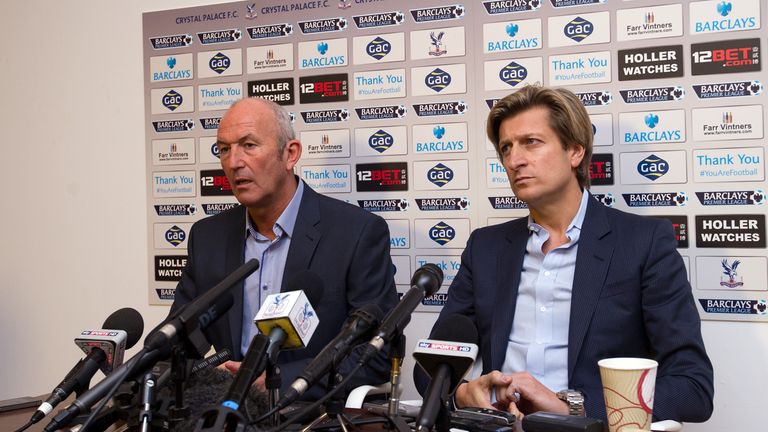 Steve Parish (right) hired Tony Pulis as Crystal Palace manager in November 2013