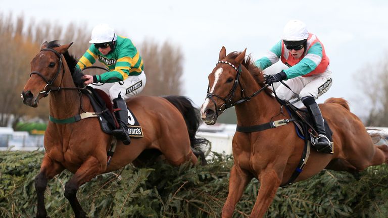 On The Fringe (left): Expected to enjoy the return to Aintree