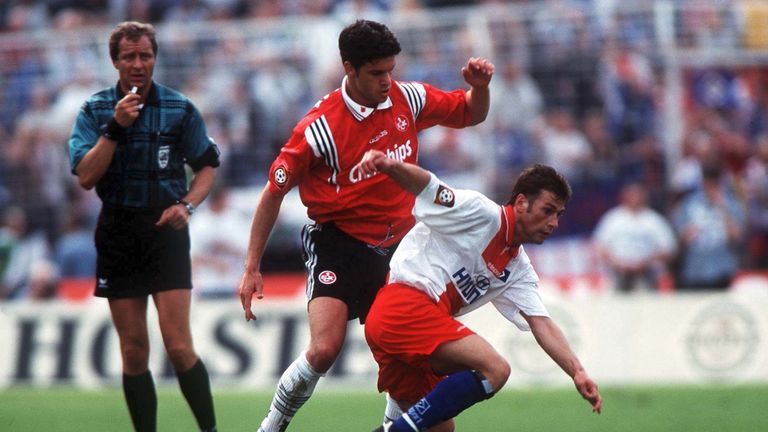 Michael Ballack (middle) was let go by Kaiserslautern to join Bayer Leverkusen