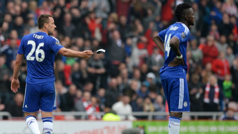Terry was sent off for a second bookable offence at Sunderland on Saturday
