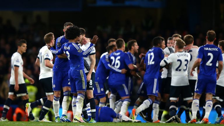 Chelsea ended Tottenham's title hopes in a bad-tempered 2-2 draw last season