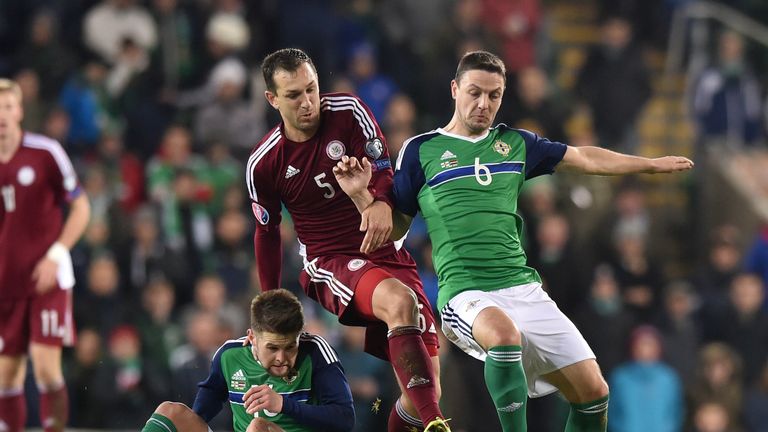Chris Baird (R) is hoping Mcllroy can inspire Euro 2016 success