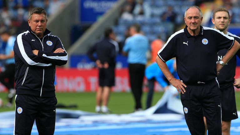 Leicester assistant managers Steve Walsh (right) and Craig Shakespeare (left)