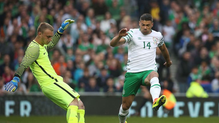 Jonathan Walters will lead the line for the Republic of Ireland