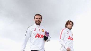 Jose Mourinho is willing to let Juan Mata (L) and Daley Blind (R) leave Manchester United this summer