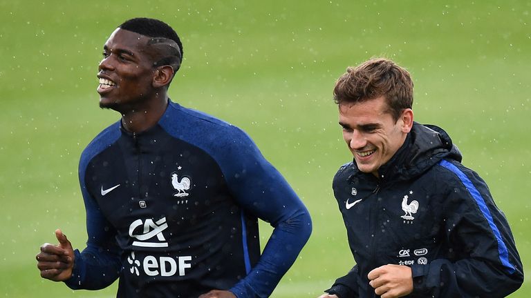 Image result for griezmann and pogba