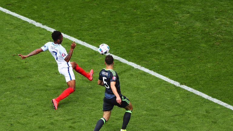 Raheem Sterling spurned a chance after seven minutes