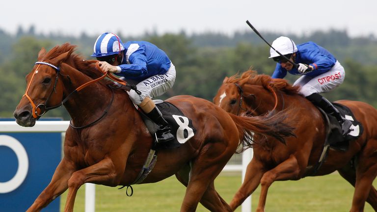Mutakayyef wins the Summer Mile at Ascot last summer ahead of Dutch Connection