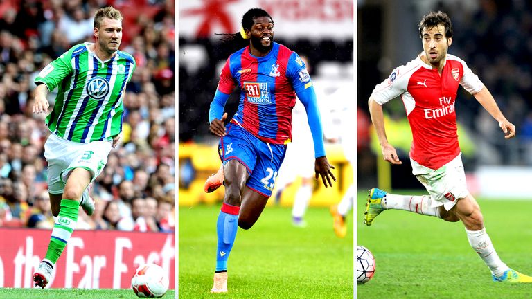 Nicklas Bendtner, Emmanuel Adebayor and Mathieu Flamini are all free agents up for grabs