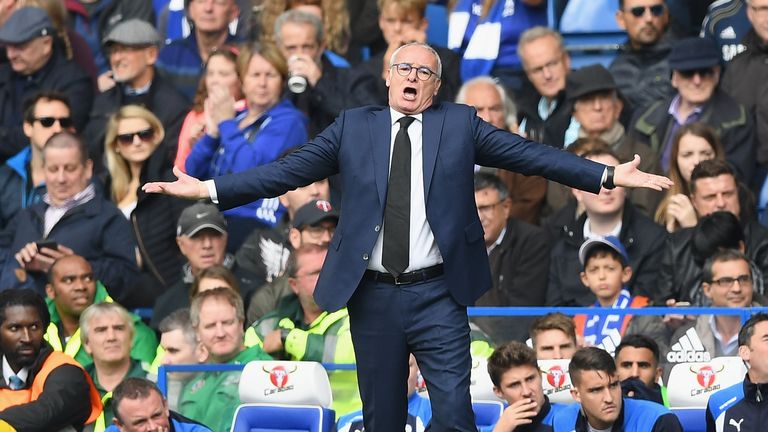 Claudio Ranieri's Leicester side are three points above the relegation zone