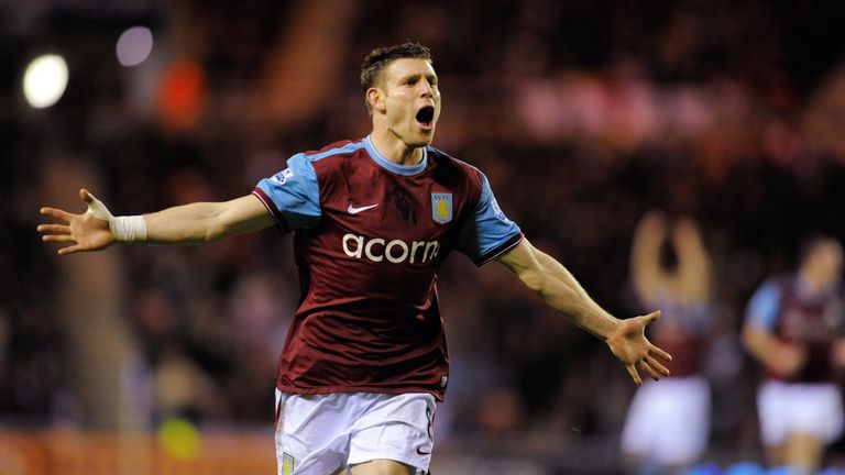 James Milner during his time playing for Aston Villa