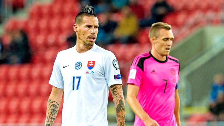 Napoli midfielder Marek Hamsik is Slovakia's danger man