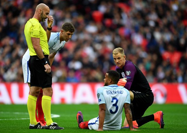 Ryan Bertrand was forced off by injury in the early stages 