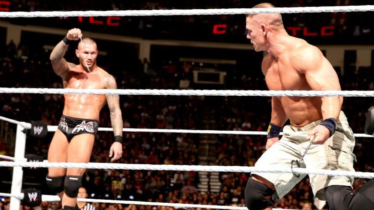 Randy Orton handcuffed Cena to the ropes in 2013