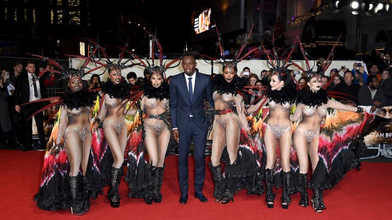 Usain Bolt makes a low-key appearance on the red carpet