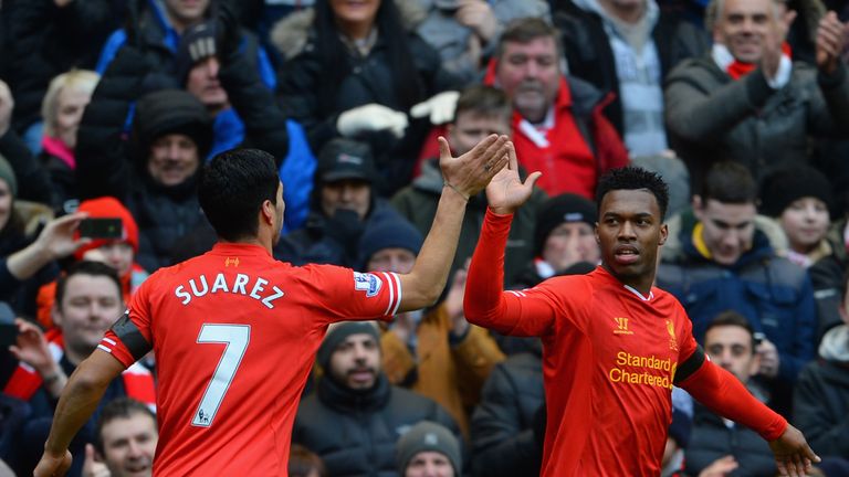 Daniel Sturridge and Luis Suarez formed a key partnership for Liverpool in their 2013/14 streak
