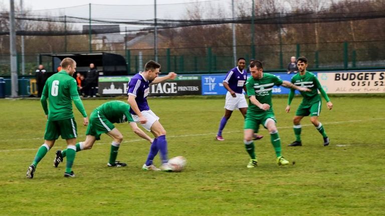 John Connolly scores for the Purples - image courtesy of www.johnmiddletonphoto.co.uk