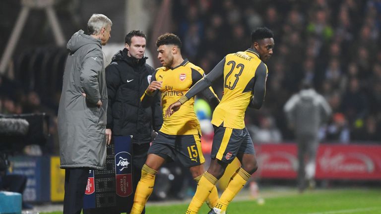 Danny Welbeck made his Arsenal comeback in the 2-1 FA Cup win at Preston