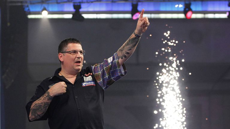 Gary Anderson will go for world title number three at Alexandra Palace on Monday (Picture by Lawrence Lustig)