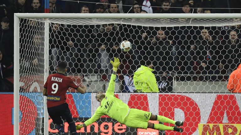 Yassine Benzia scored twice against his old club Lyon