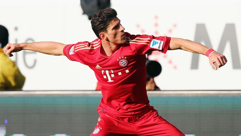 Gomex celebrates one of his 75 goals for Bayern