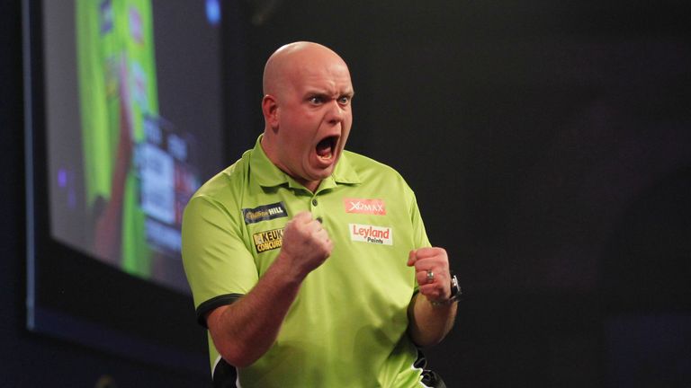 Michael van Gerwen is chasing his second world title after a world record display in his semi-final (Picture by Lawrence Lustig)