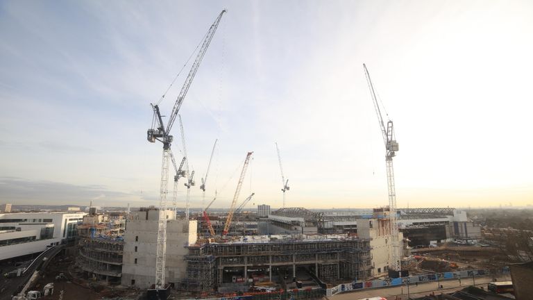 Construction on Tottenham's new stadium at White Hart Lane has been hit by minor delays