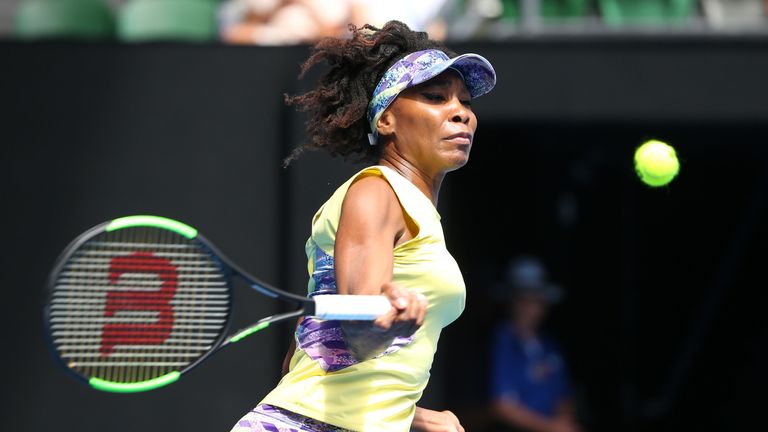 Venus Williams was a comfortable winner against Stefanie Voegele of Switzerland