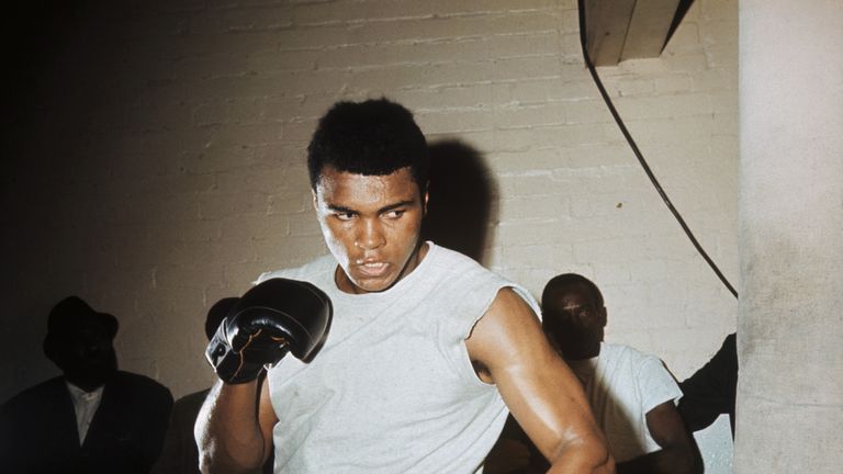 Muhammad Ali retired in 1981 after winning 56 of his 61 fights