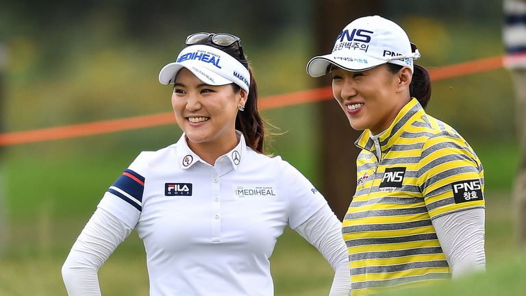 Yang (right) took the tournament by five strokes from fellow Korean star So Yeon Ryu