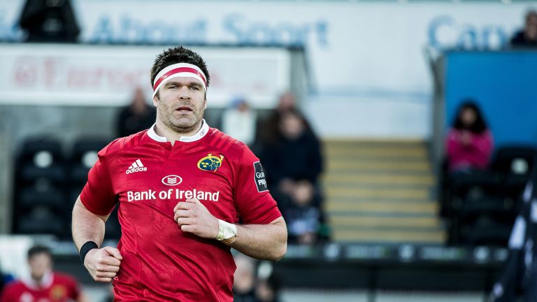 Billy Holland won his 150th cap for Munster at the Liberty Stadium