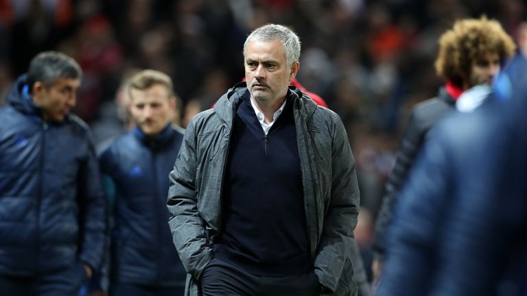 United manager Jose Mourinho at Old Trafford on Thursday