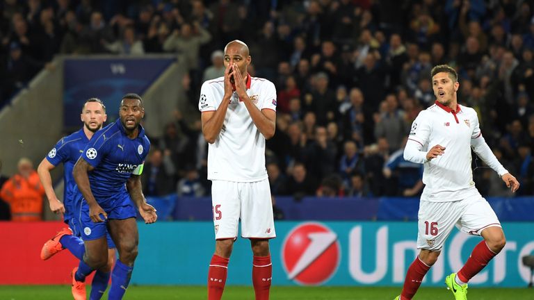 Sevilla were beaten by Leicester in the Champions League