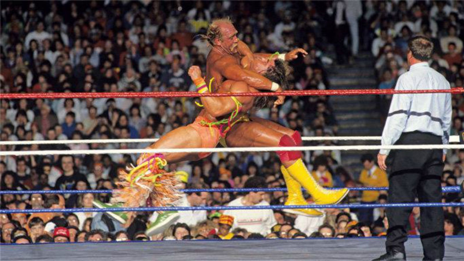 Wrestlemania Countdown Hulk Hogan Takes On Ultimate Warrior Wwe News Sky Sports