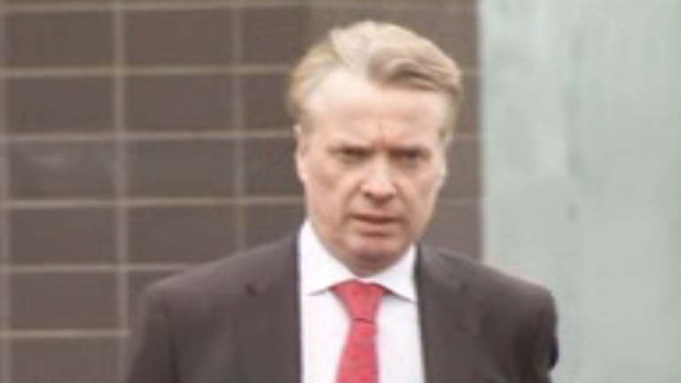 Former Rangers owner Craig Whyte arriving at court for beginning of his trial