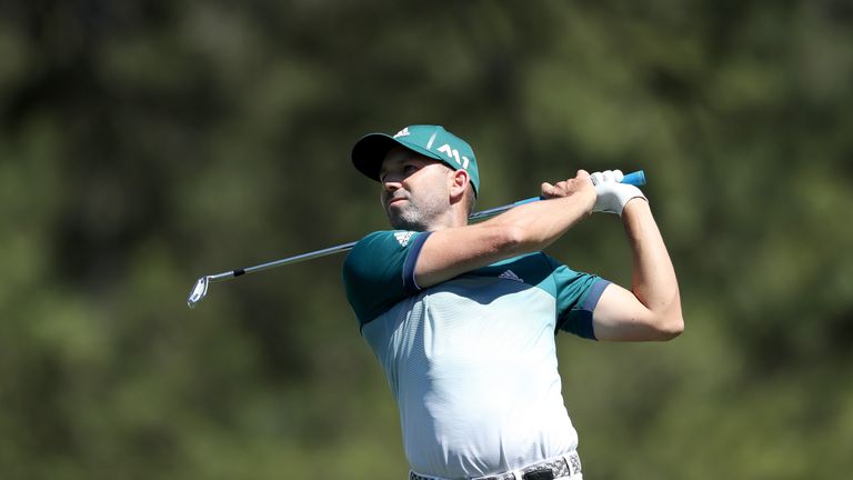 Garcia hit arguably the shot of the day at the 15th