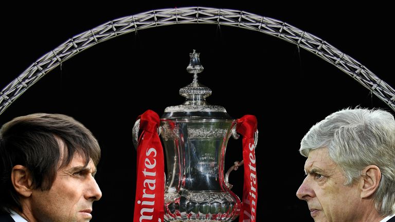 Conte's Chelsea will face Arsene Wenger's Arsenal at Wembley on Saturday